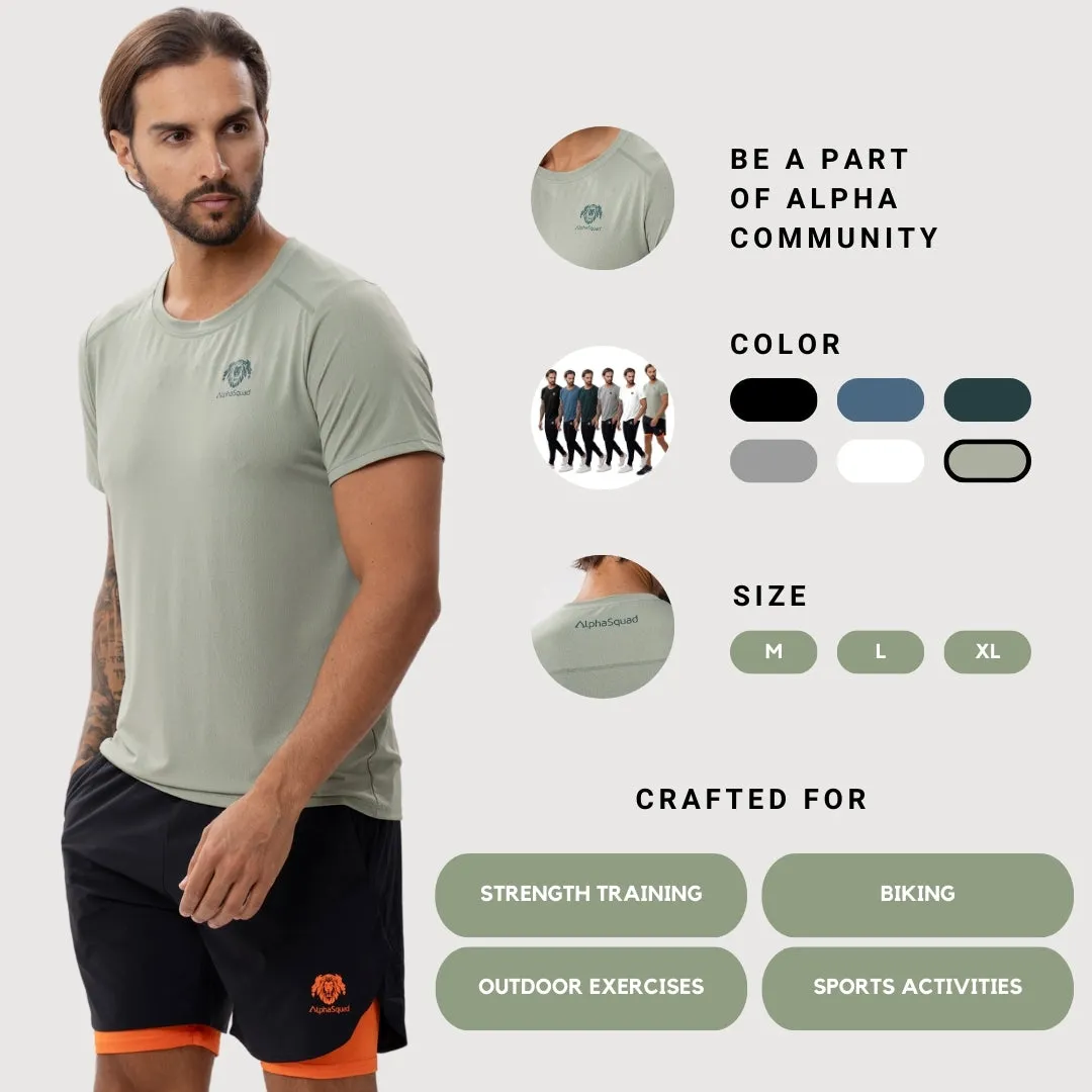 AlphaSquad Men's T-Shirt Dry Fit Work Shirts Moisture Wicking Active Athletic Training Short Sleeve Tops