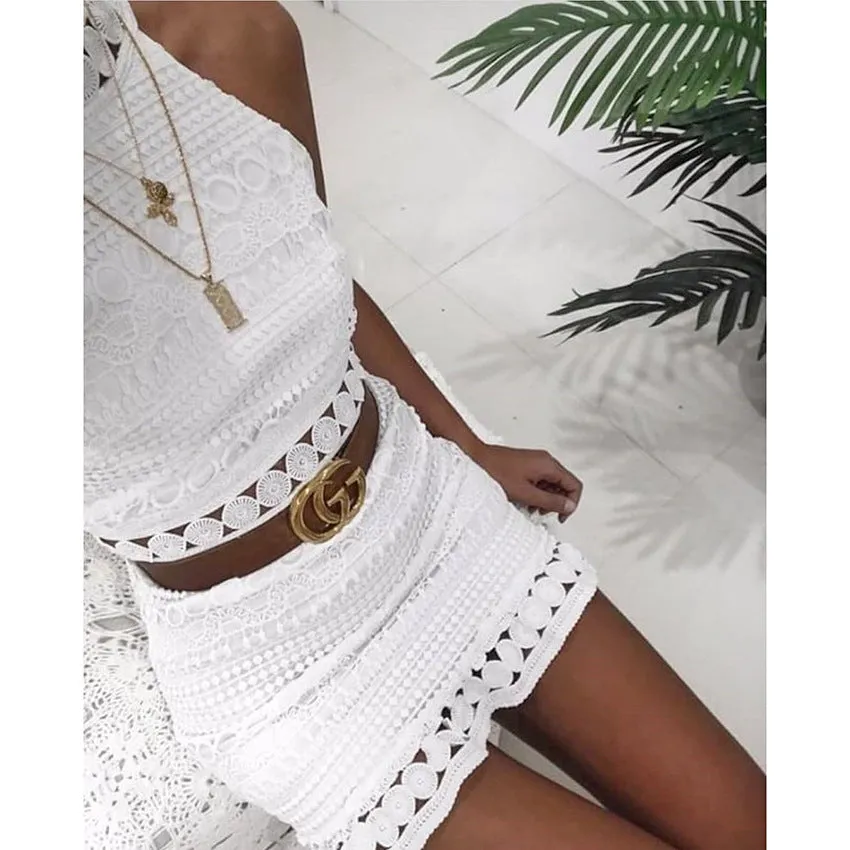 Boho Mini Dress Crochet Dress White Dakota