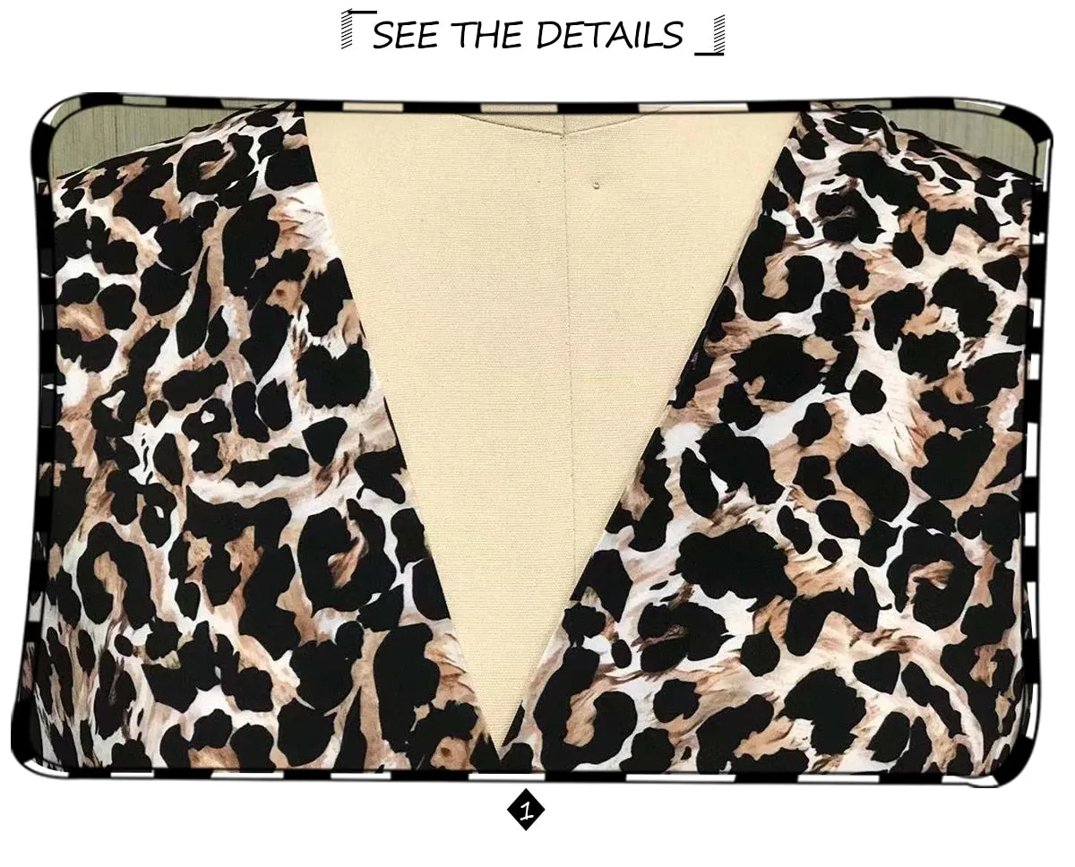 Boho Mini Dress Vintage Dress, Gabriela Leopard