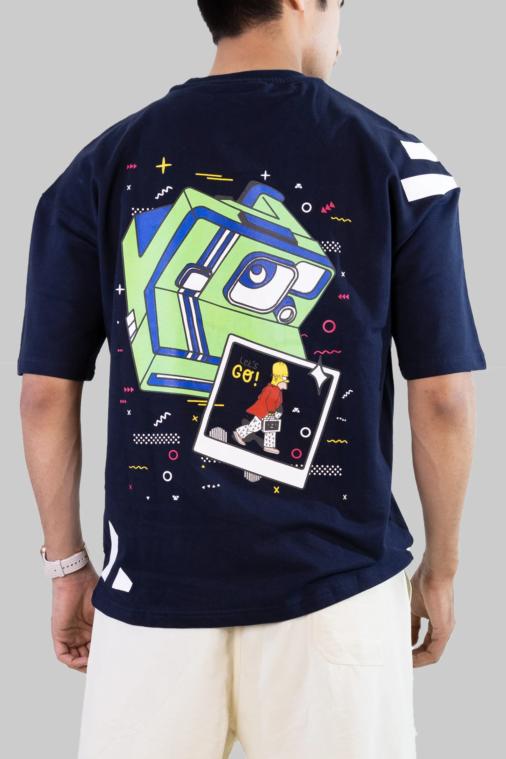 Clickin Simpson Drop Tee - Dark Blue