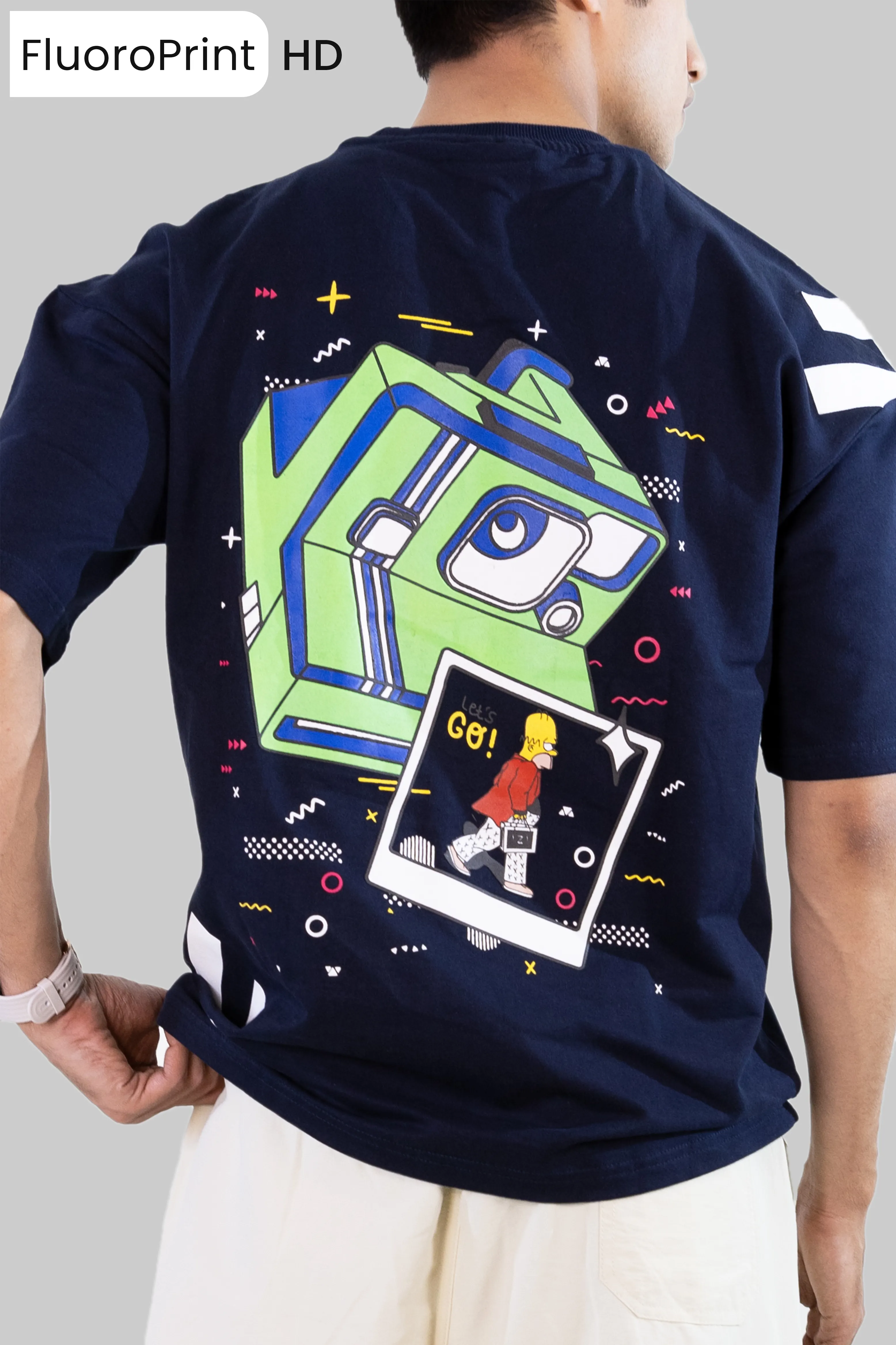 Clickin Simpson Drop Tee - Dark Blue