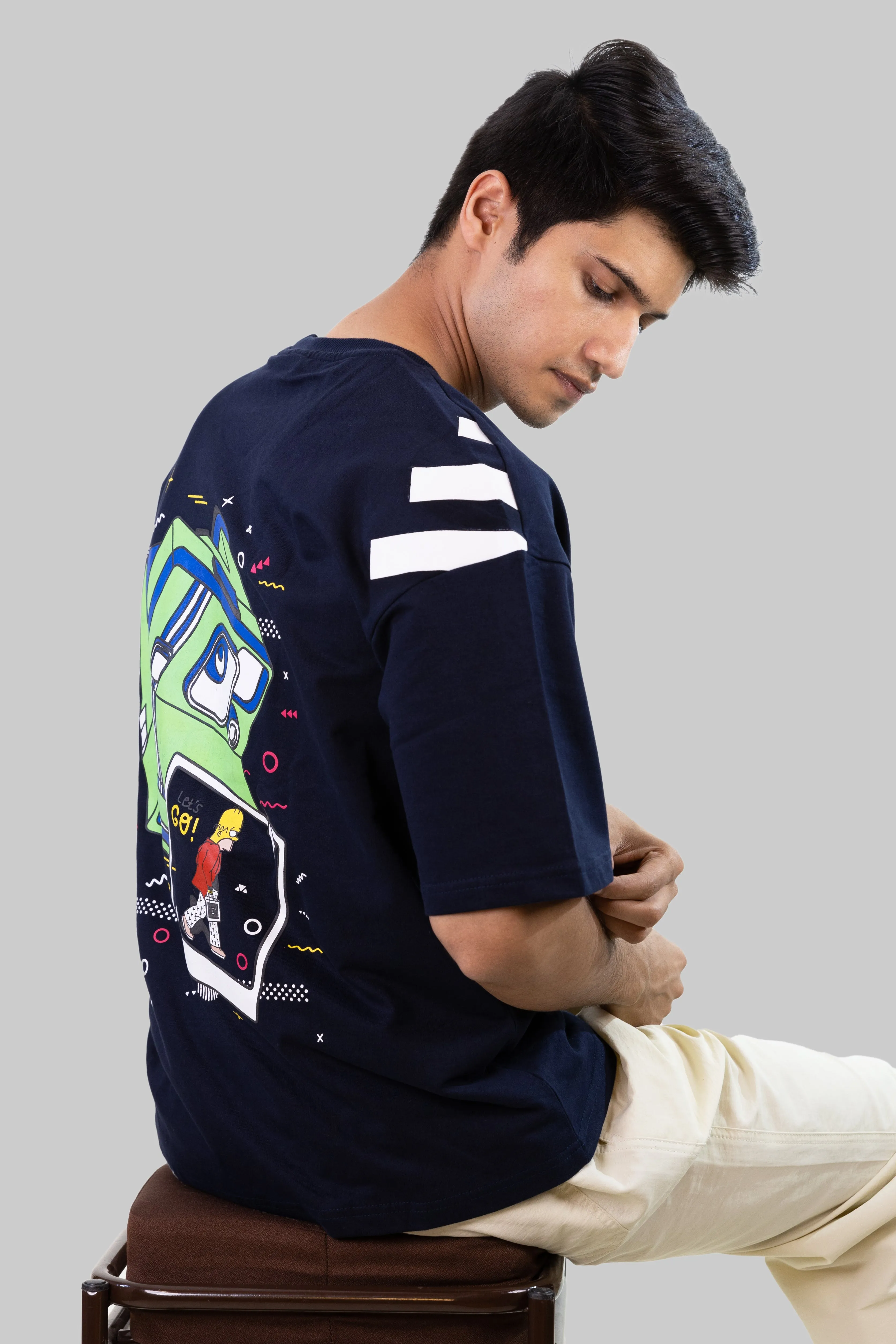 Clickin Simpson Drop Tee - Dark Blue