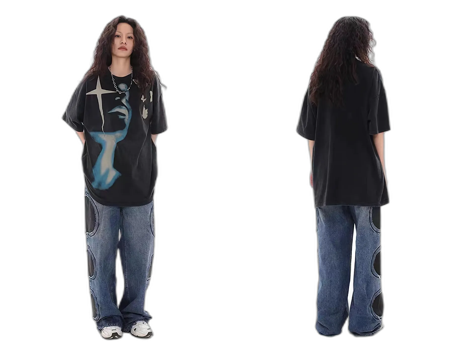 'Dreamscape' Graphic Print Cotton T-Shirt