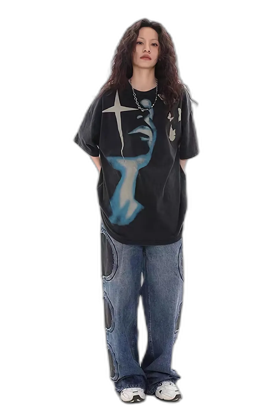 'Dreamscape' Graphic Print Cotton T-Shirt