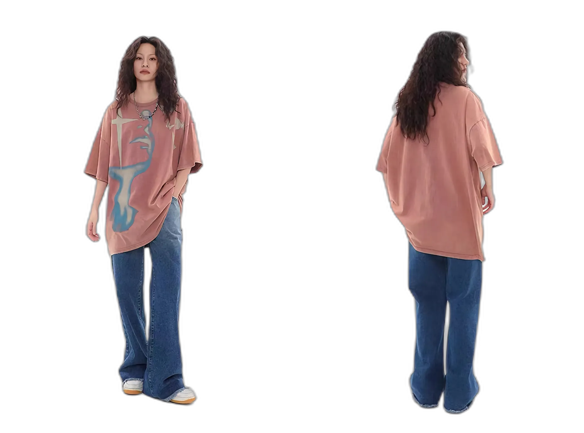 'Dreamscape' Graphic Print Cotton T-Shirt