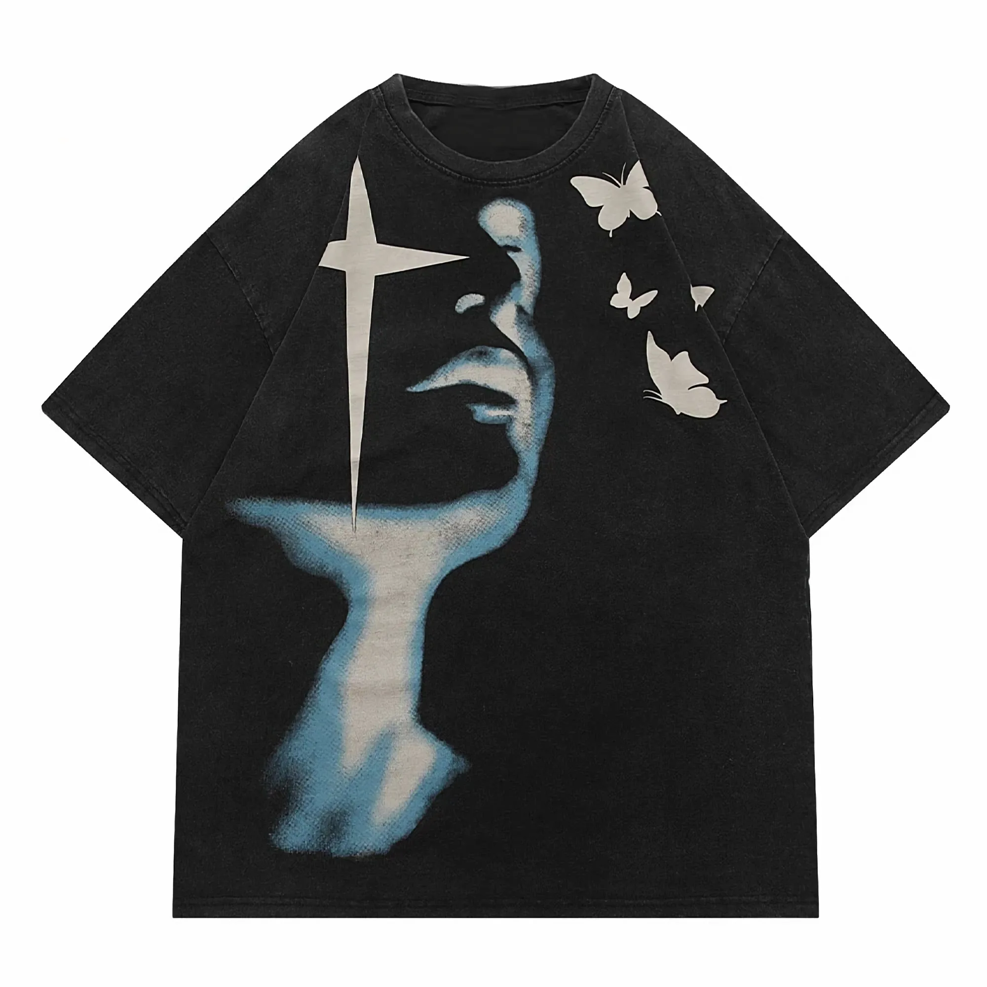 'Dreamscape' Graphic Print Cotton T-Shirt
