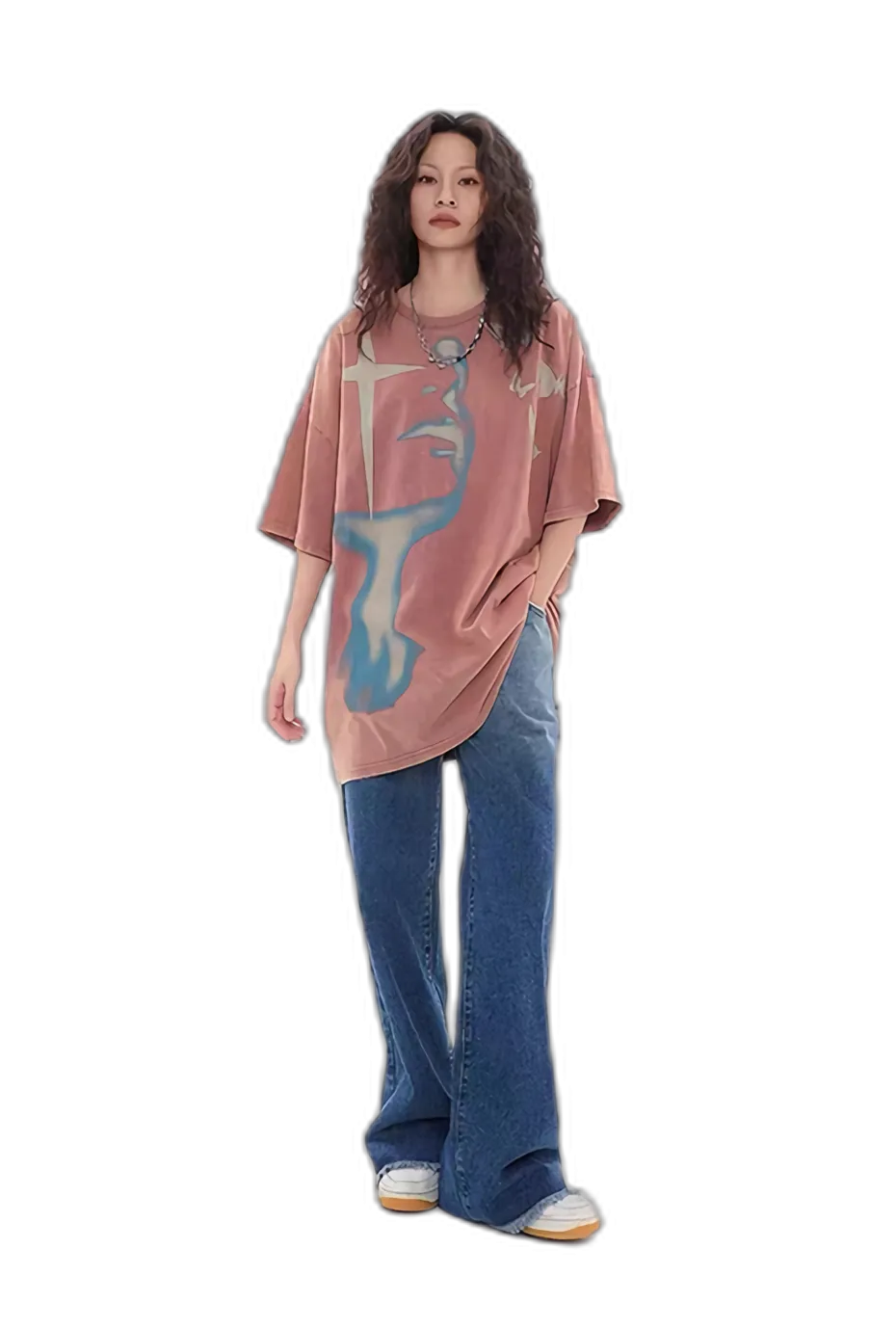 'Dreamscape' Graphic Print Cotton T-Shirt