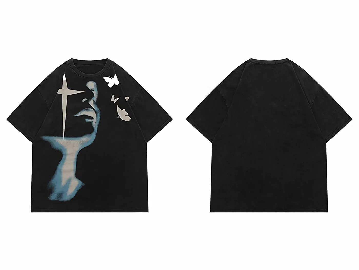 'Dreamscape' Graphic Print Cotton T-Shirt