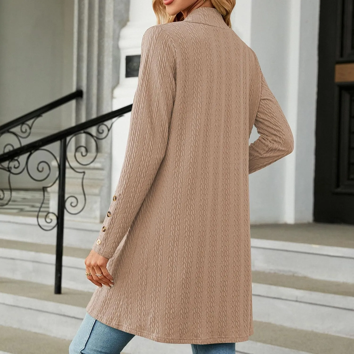 Fall Sweaters for Women 2025 Oversized Soft Knit Cardigan Sweater Long Sleeve Warm Loose Casual Winter Outwear