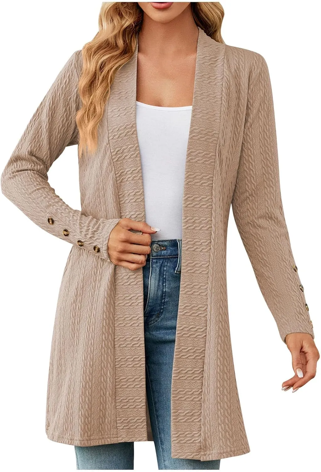 Fall Sweaters for Women 2025 Oversized Soft Knit Cardigan Sweater Long Sleeve Warm Loose Casual Winter Outwear