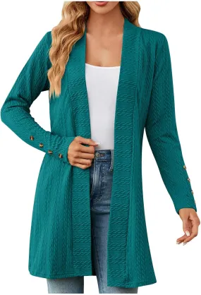 Fall Sweaters for Women 2025 Oversized Soft Knit Cardigan Sweater Long Sleeve Warm Loose Casual Winter Outwear