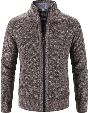 Hoodies for Men, Men's Soft Cardigan Sweater Knit Zip Up Outerwear Fall Winter Fitted Fashion Knitted Sweater