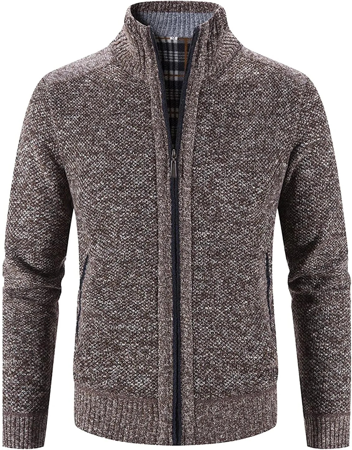 Hoodies for Men, Men's Soft Cardigan Sweater Knit Zip Up Outerwear Fall Winter Fitted Fashion Knitted Sweater