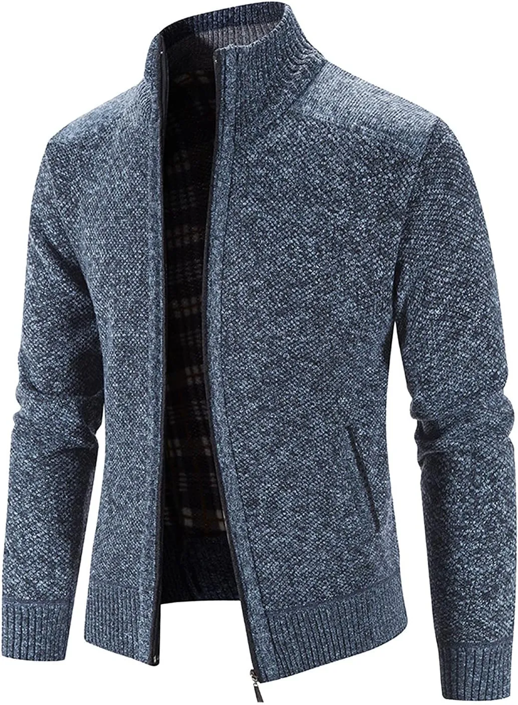 Hoodies for Men, Men's Soft Cardigan Sweater Knit Zip Up Outerwear Fall Winter Fitted Fashion Knitted Sweater