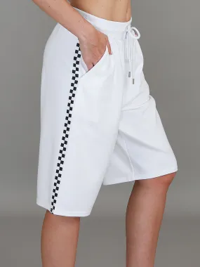 Izzy - Liv Cheque Print Long Shorts