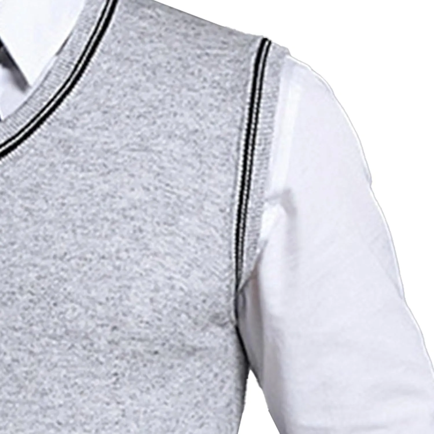 JEShifangjiusu Men's Sleeveless Sweater Vest Lightweight V-Neck Cotton Tank Top Slim Fit Soft Comfortable Pullover
