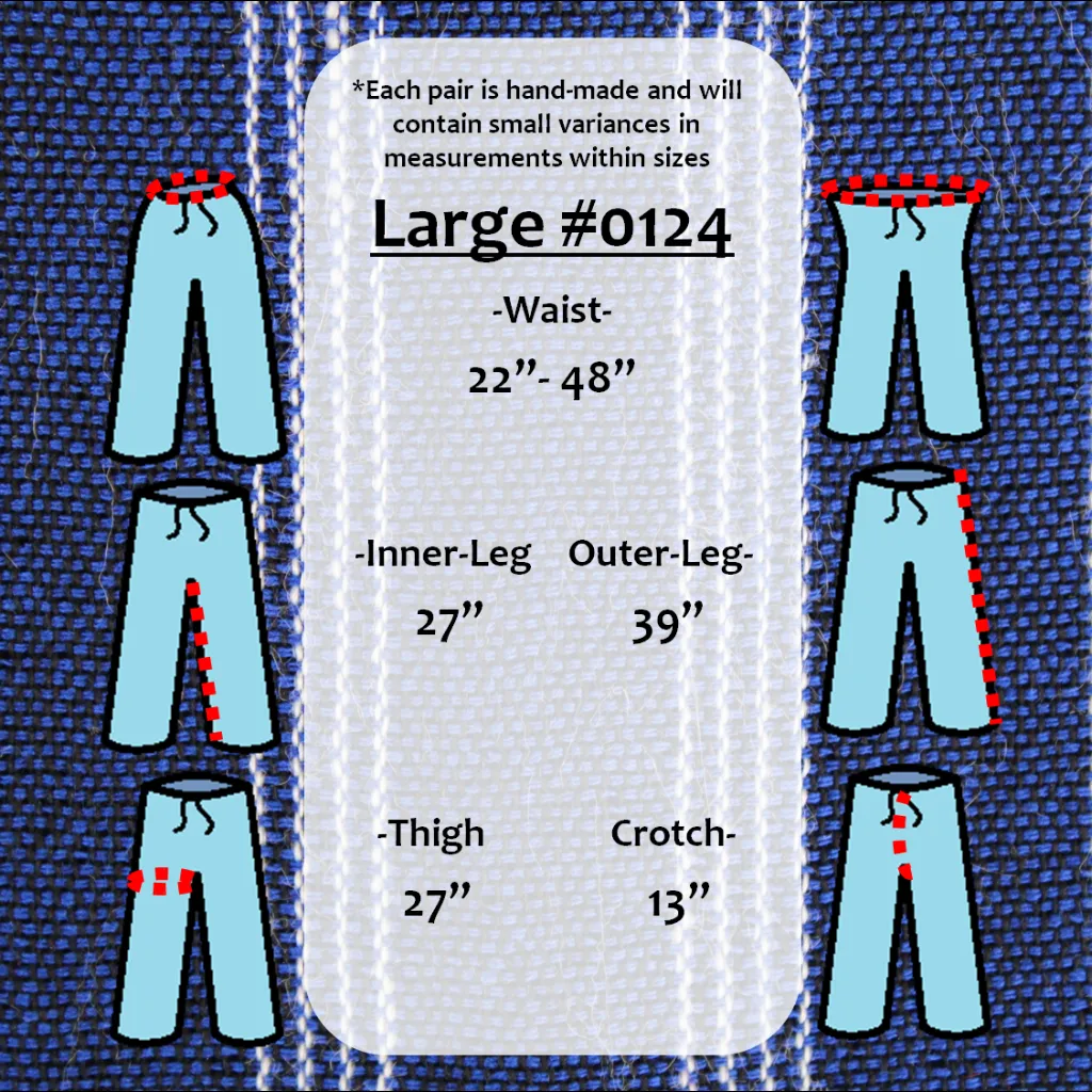 (Large) Blue with some White and Black Lounge Pants 0124