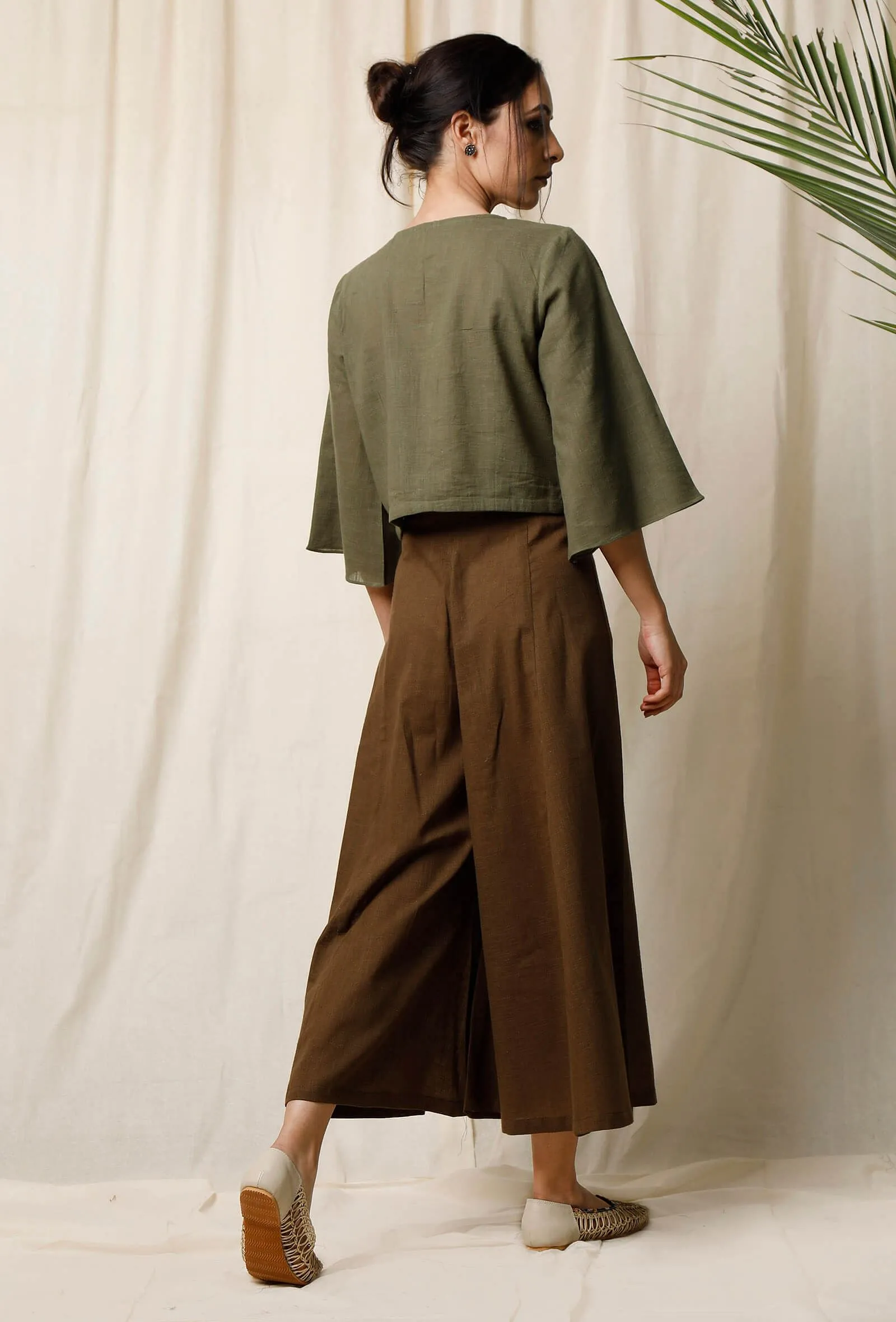 Light Green Cotton Slub Blouse