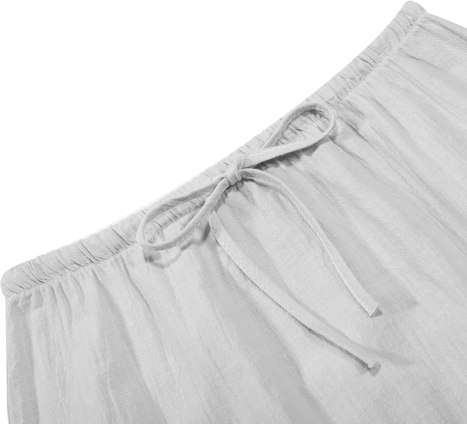 Long Skirts for Women Linen Drawstring High Waist Bodycon Maxi Skirts Boho Flowy Trendy Beach Vacation Summer 2025
