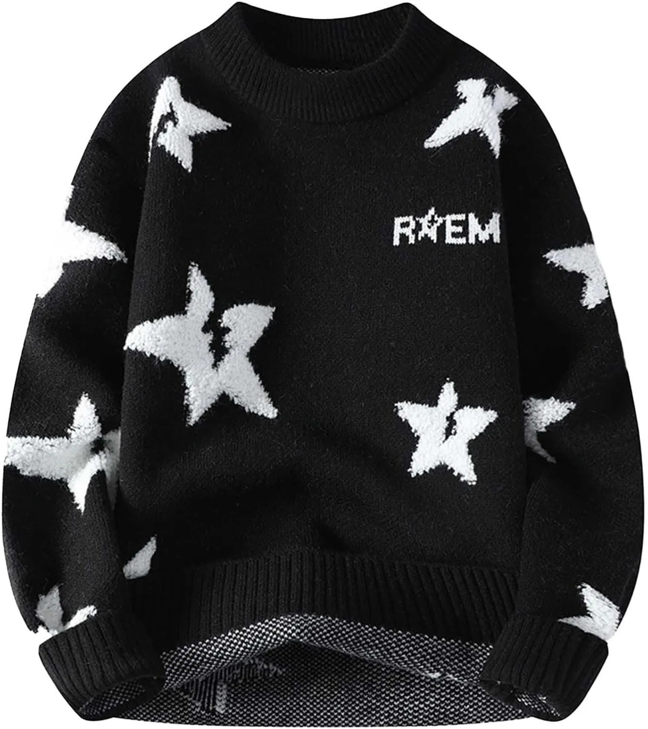 Men's Cable Knit Pullover Sweater Classic Solid Colors Crewneck Sweater Soft Casual Sweaters with Ribbing Edge