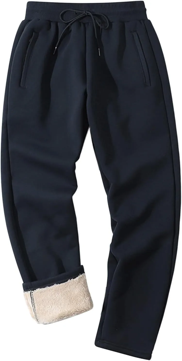 Mens Casual Cotton Sweatpants Stretch Elastic Waist Joggers Loose Fit Baggy Pants Outdoor Hiking Trousers