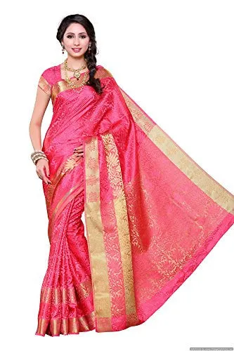 Mimosa Women's Artificial Silk Saree kanchipuram Uppada style, color :Gajjari(3276-2092-SD-GAJJ)