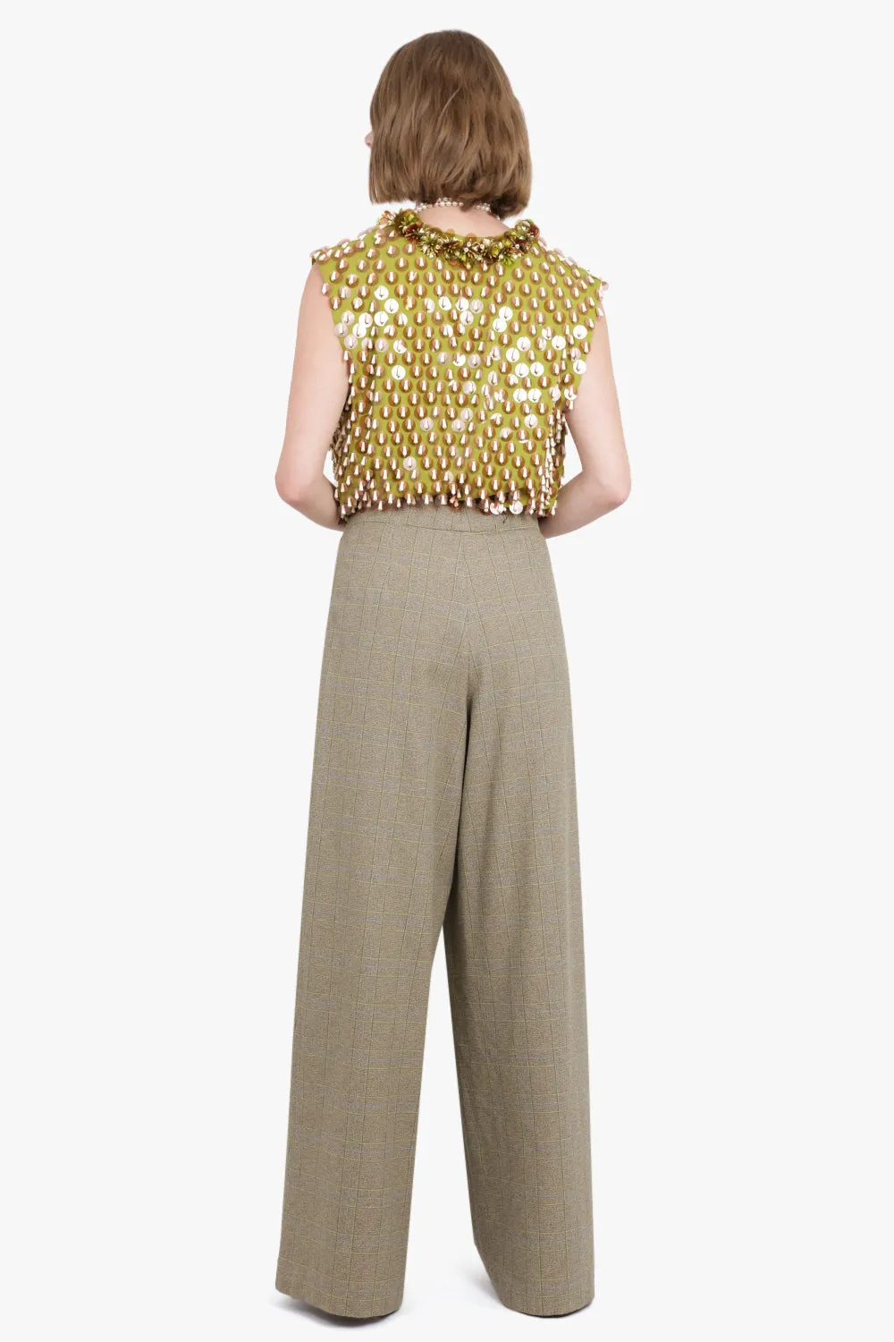Oversized Wide Leg Pant | Green