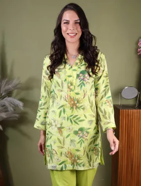 Pastel Green Short Kurta & Pants Set