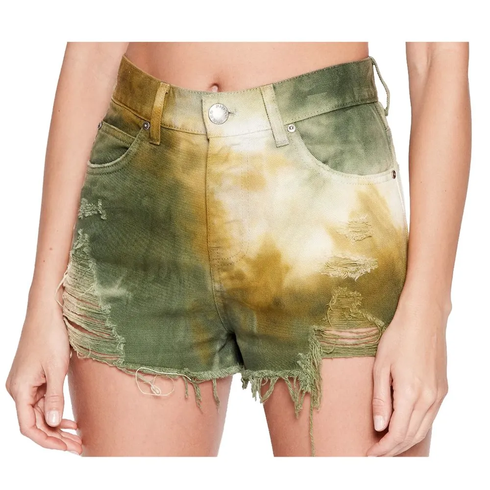 Pinko Chic Military Green Cotton Shorts for Dame