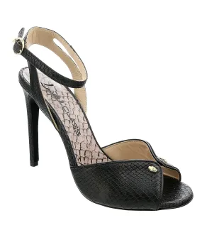 Roberto Cavalli Class  Black Opent Toe High Heel Sandal-