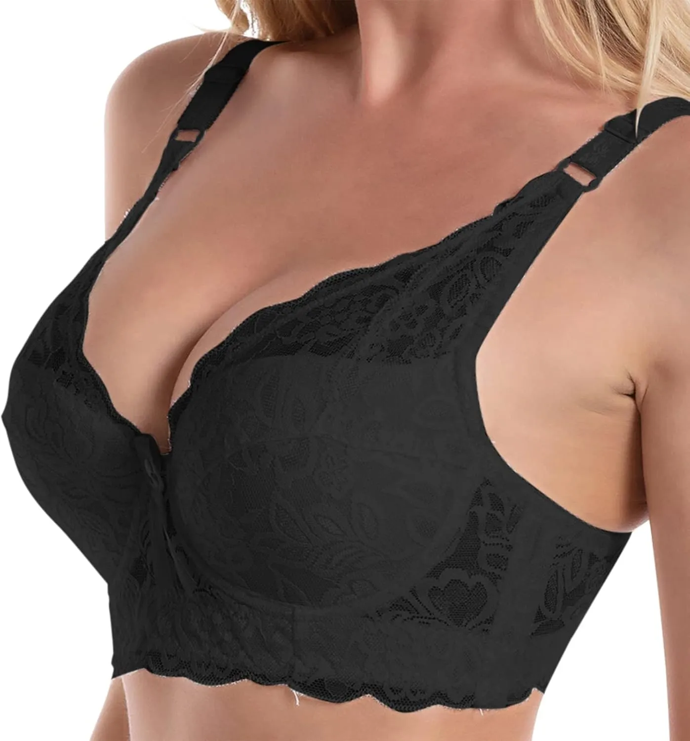 Sexy Bras for Women Seamless Push Up 2025 High Support Lace Bras Full Coverage No Underwire Breathable Gathering Bralettes