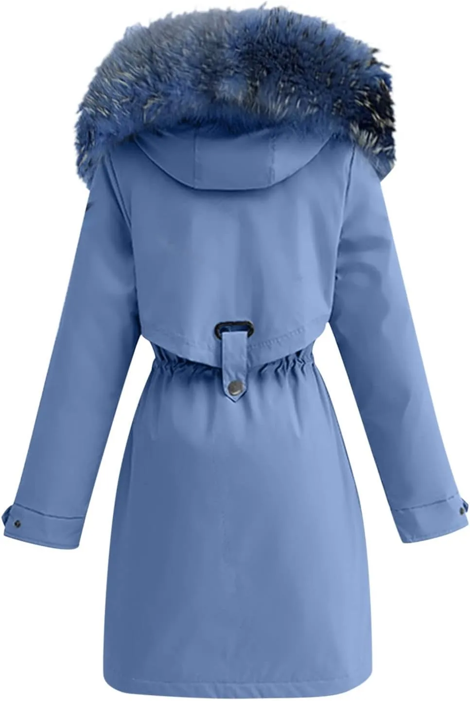 Ski Jackets for Women Winter Down Coats with Hood Tunic Drawstring Thicken Puffer Parkas Mid Long Jacket Anoraks