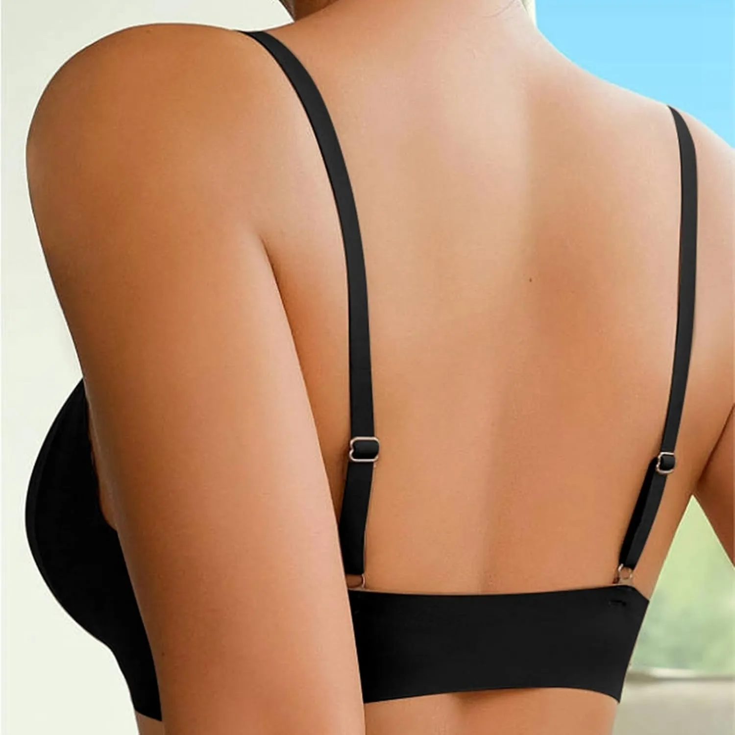 Sports Bras for Women Comfortable Adjustable Straps Athletic Running Workout Wirefree Bras Padded Crop Tops Bra