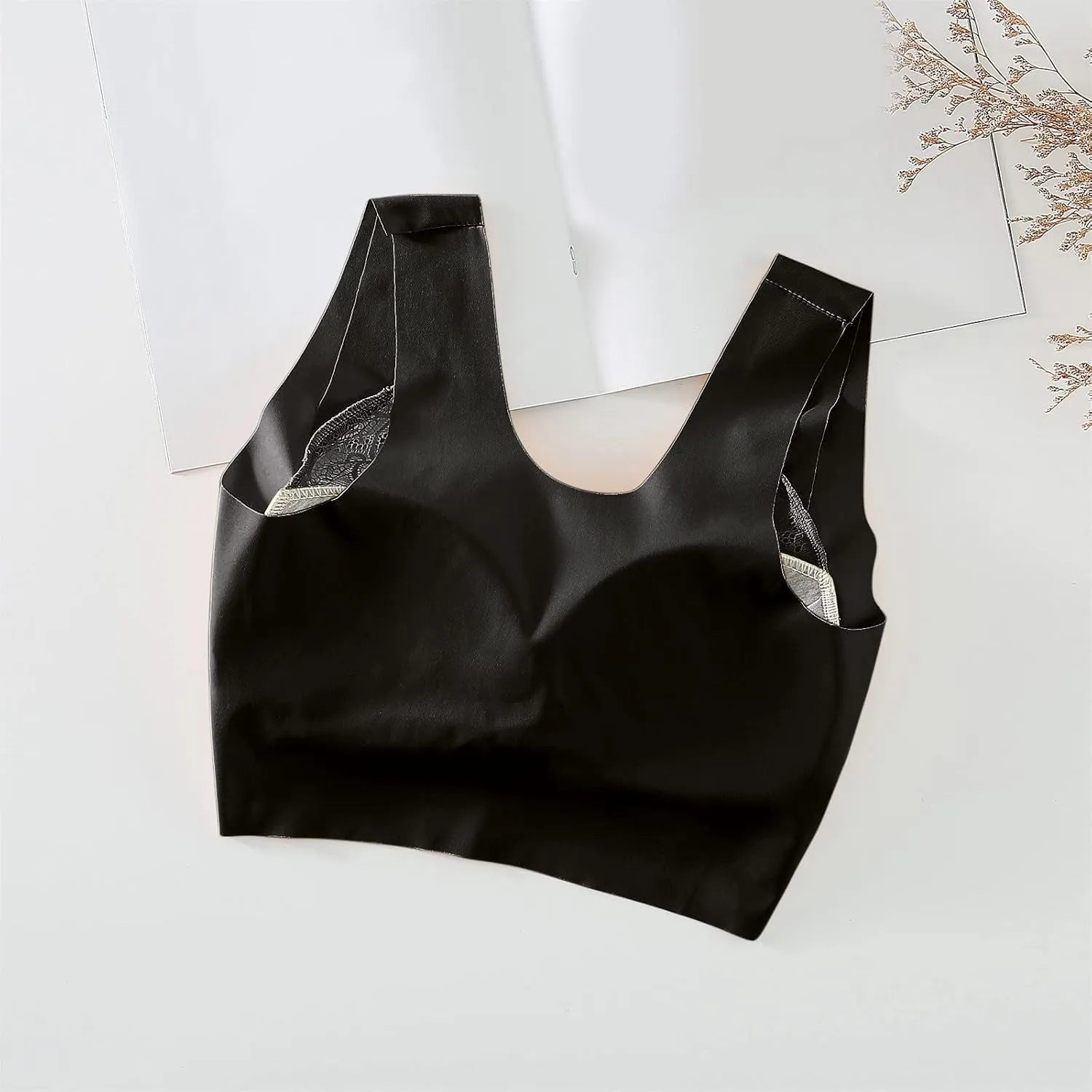 Sports Bras for Women Comfortable Adjustable Straps Athletic Running Workout Wirefree Bras Padded Crop Tops Bra