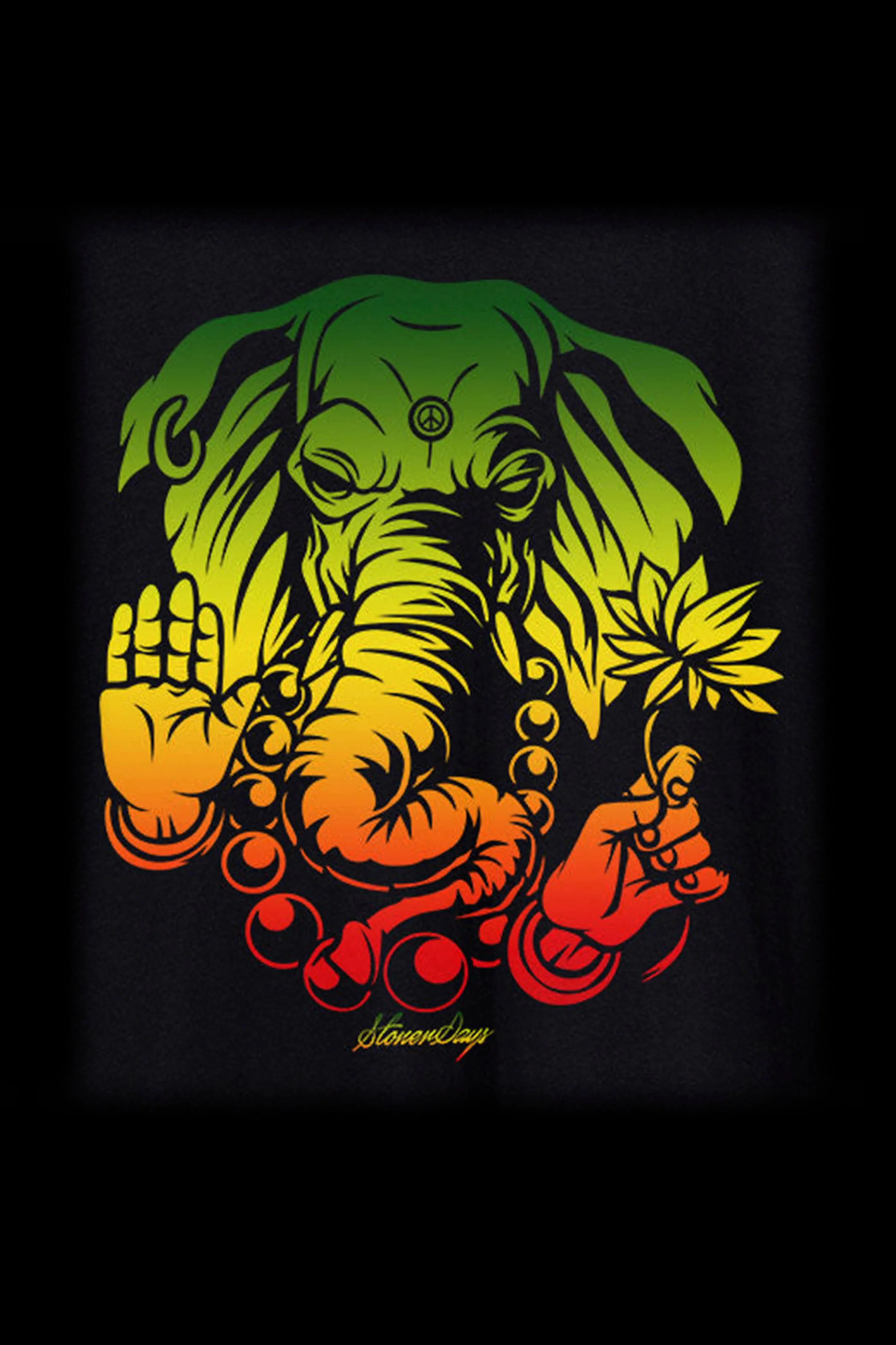 StonerDays Sacred Elephant Racerback Tank Top