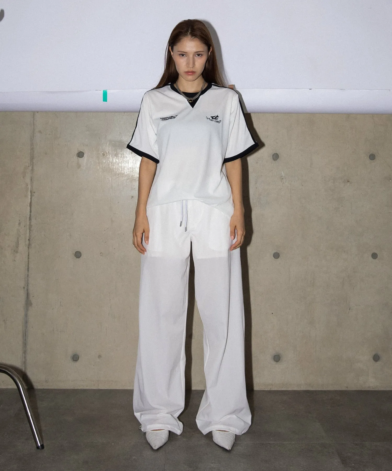 String airy nylon pants