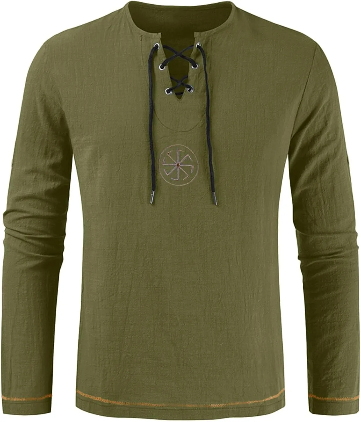 Summer Shirts for Men 3/4 Sleeved Tie The Rope Comfortable Athletic Sport Pants Comfy Fashion Trendy T-Shirts