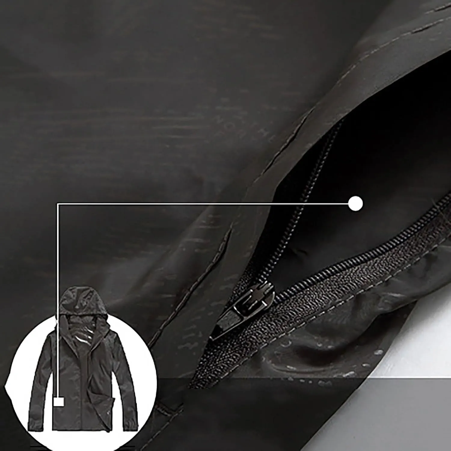 Unisex UPF 50  Sun Protection Jacket Ultra Light Thin Breathable Packable Outdoor Jacket Hoodie Waterproof Rain Coat