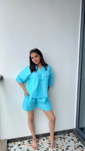 Velure Chic Blue Shorts