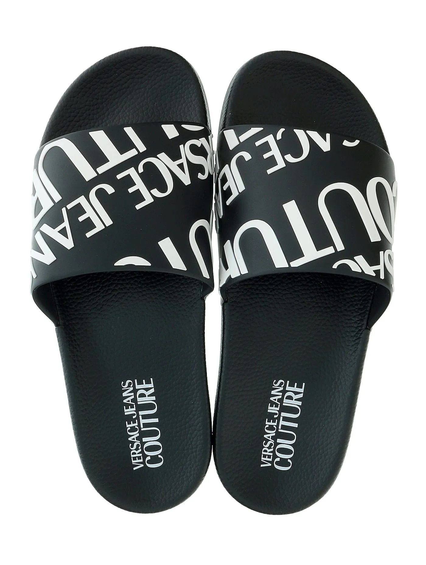Versace Jeans Couture Black Signature Pool Slide -