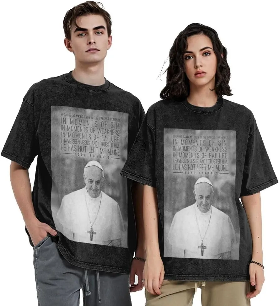 Vintage Oversized Man's T Shirt Round Neck Cotton T-Shirt Top