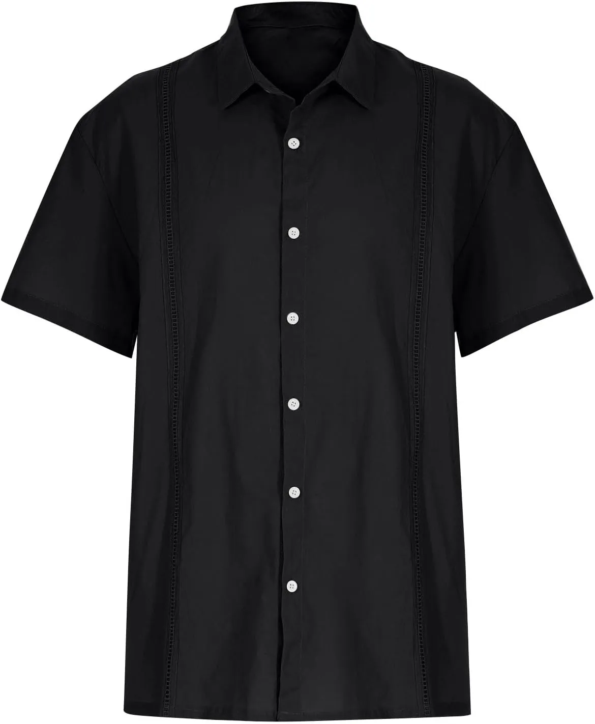 WENKOMG1 Mens Linen Shirt Summer Ramie Short Sleeve Tshirts Shirt Breathable Loose Fit Lightweight Beach Shirt