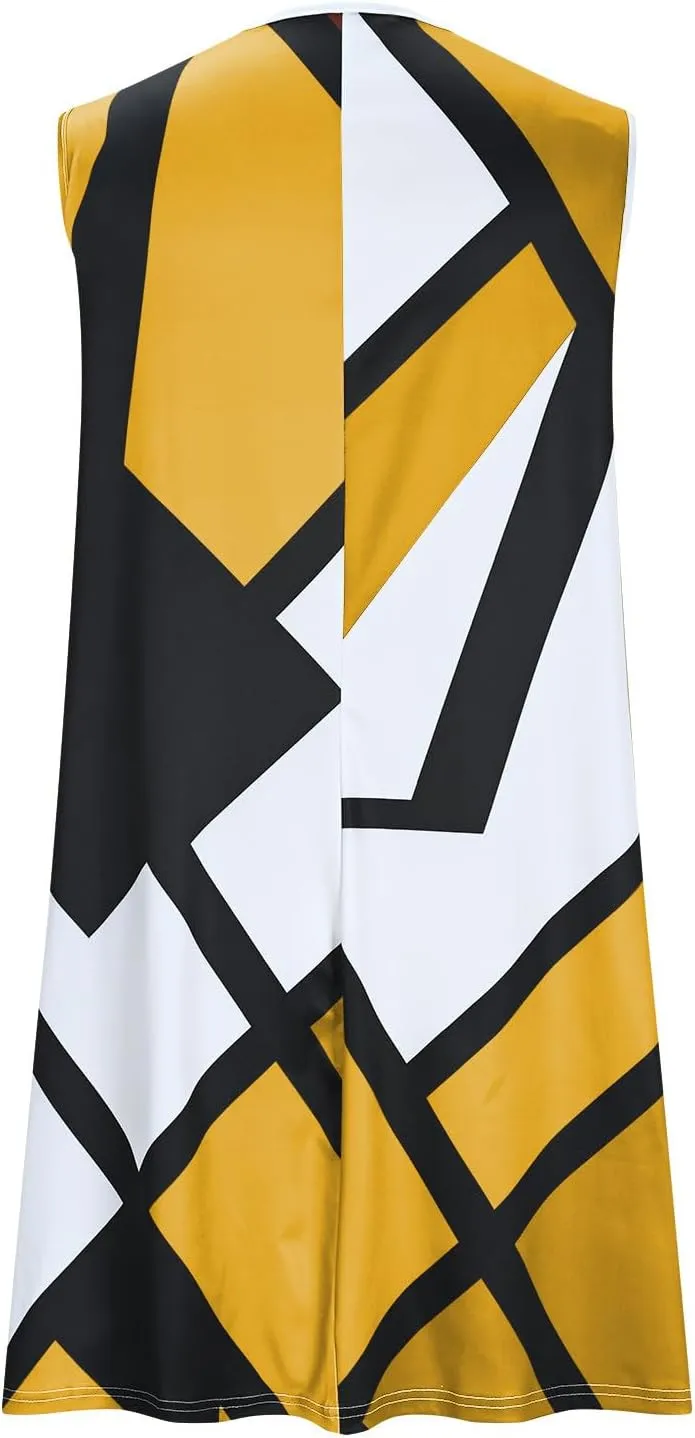 Women's 2025 Maxi Dress Elegant Plus Size Sleeveless Waist Slimming Dress Flowy Beach Maxi Dresses Beach Travel Dress