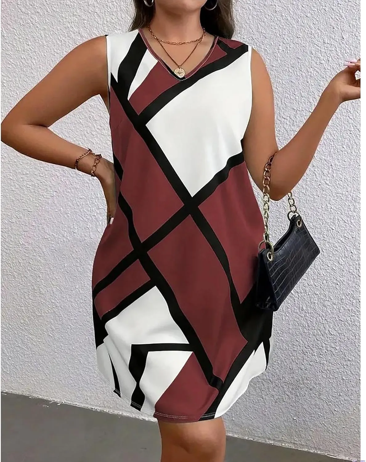 Women's 2025 Maxi Dress Elegant Plus Size Sleeveless Waist Slimming Dress Flowy Beach Maxi Dresses Beach Travel Dress