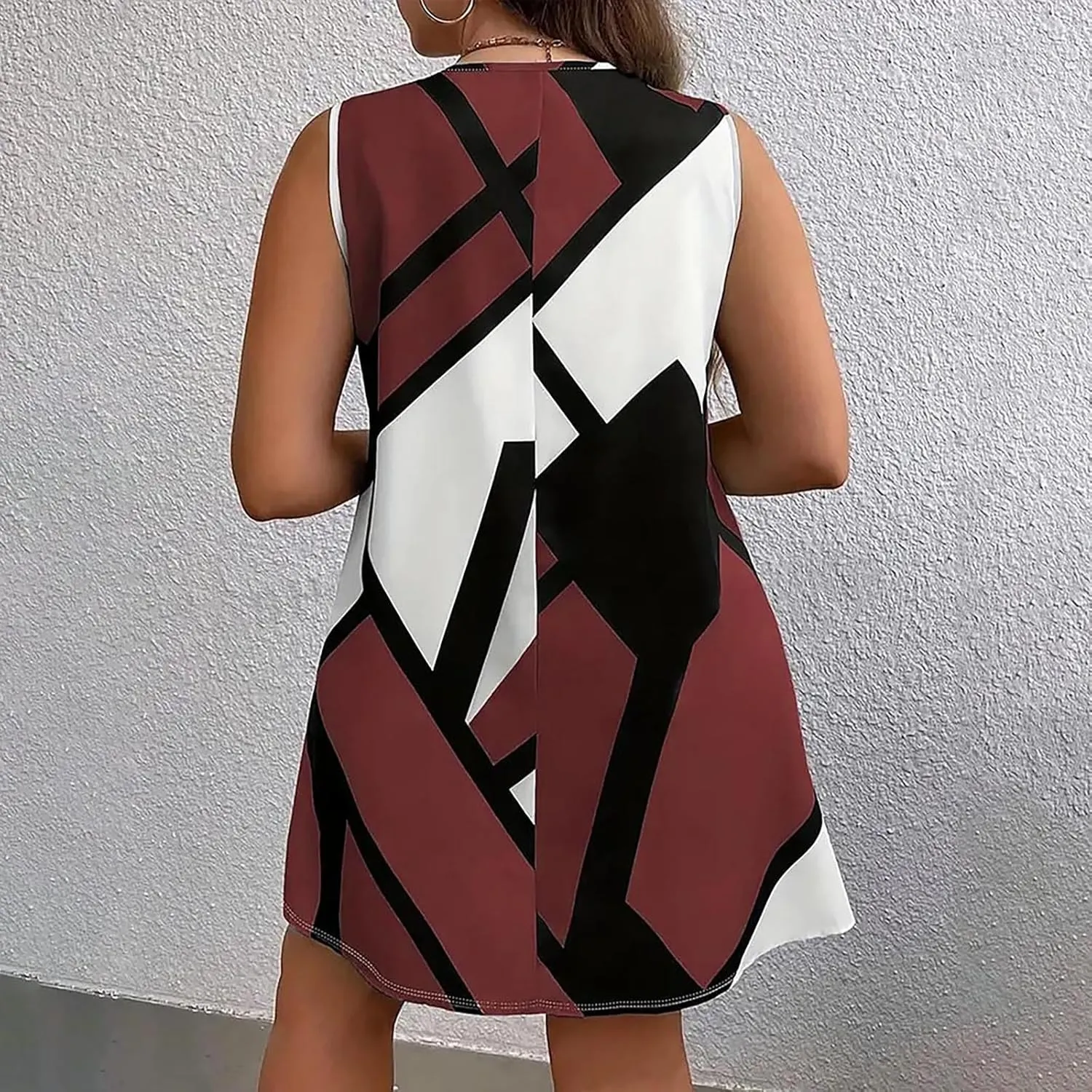 Women's 2025 Maxi Dress Elegant Plus Size Sleeveless Waist Slimming Dress Flowy Beach Maxi Dresses Beach Travel Dress