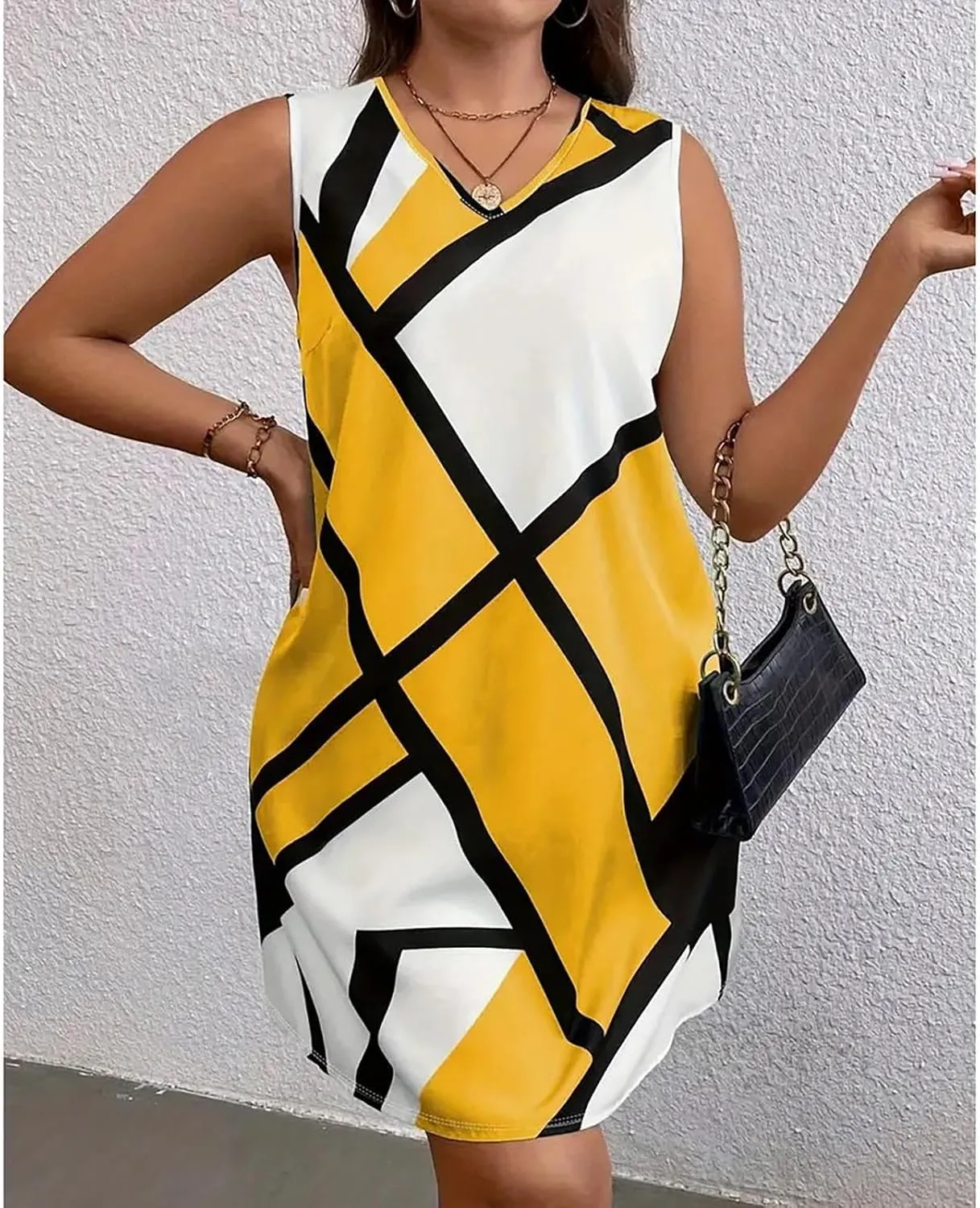 Women's 2025 Maxi Dress Elegant Plus Size Sleeveless Waist Slimming Dress Flowy Beach Maxi Dresses Beach Travel Dress
