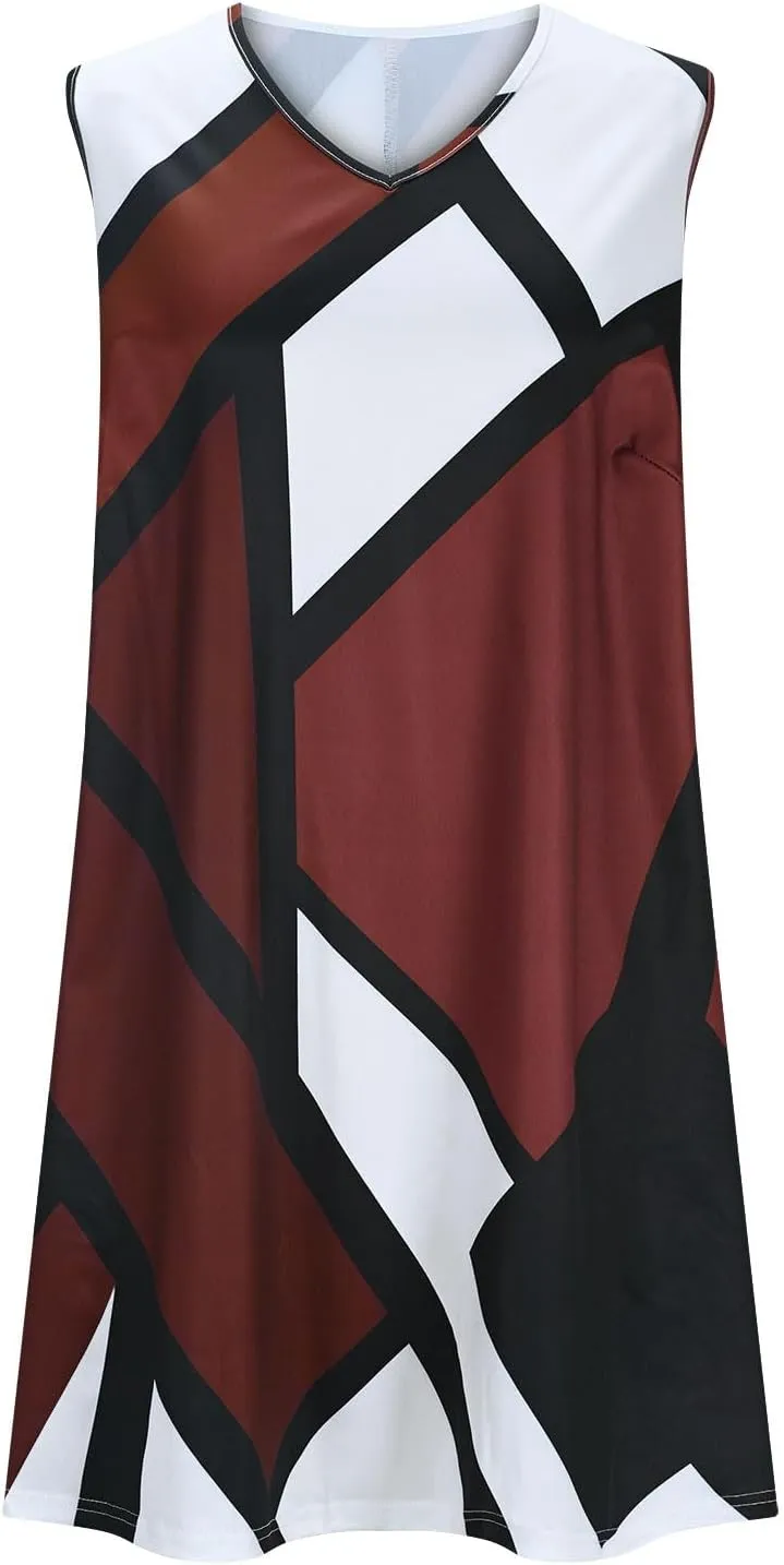 Women's 2025 Maxi Dress Elegant Plus Size Sleeveless Waist Slimming Dress Flowy Beach Maxi Dresses Beach Travel Dress
