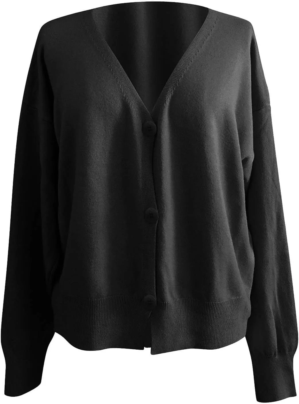 Women's Cardigan Sweaters 2025 V-Neck Button Cashmere Crop Tops Long Sleeve Knit Sweater Soft Warm Knitted Outwear