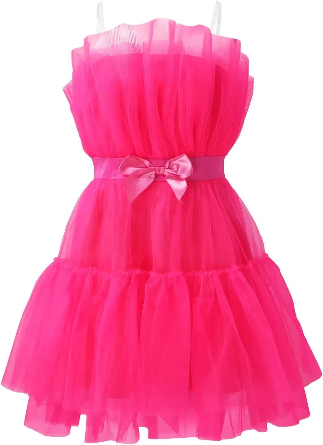 Womens Dress Off Shoulder Wedding Mesh Party Dress Plus Size High Waist A-Line Tulle Skirt Pleated Mini Dress for Carnival