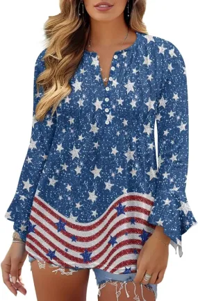 Women's Long Sleeve Button Down T-Shirt Athletic Blouse Breathable Slim Dressy Plus Size Top